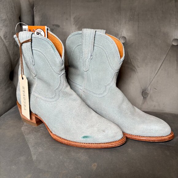 NWT Tecovas The Lucy‎ Suede Cowgirl Boots Sky Blue – Women’s 8.5 B - Picture 2 of 9